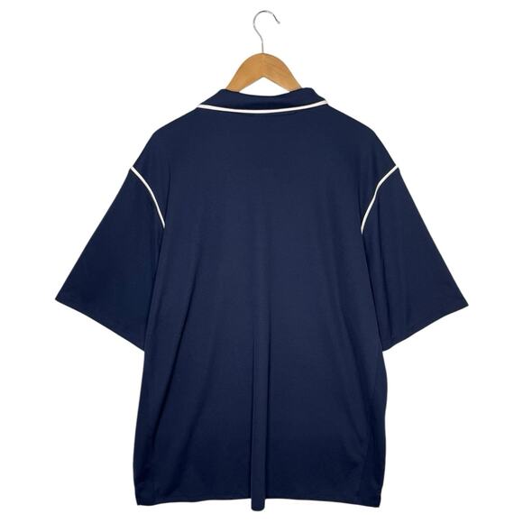 Nike Shirt Mens XXL Blue Dri Fit Polo Short Sleeve Swoosh Logo Golf Athletic - Picture 2 of 12